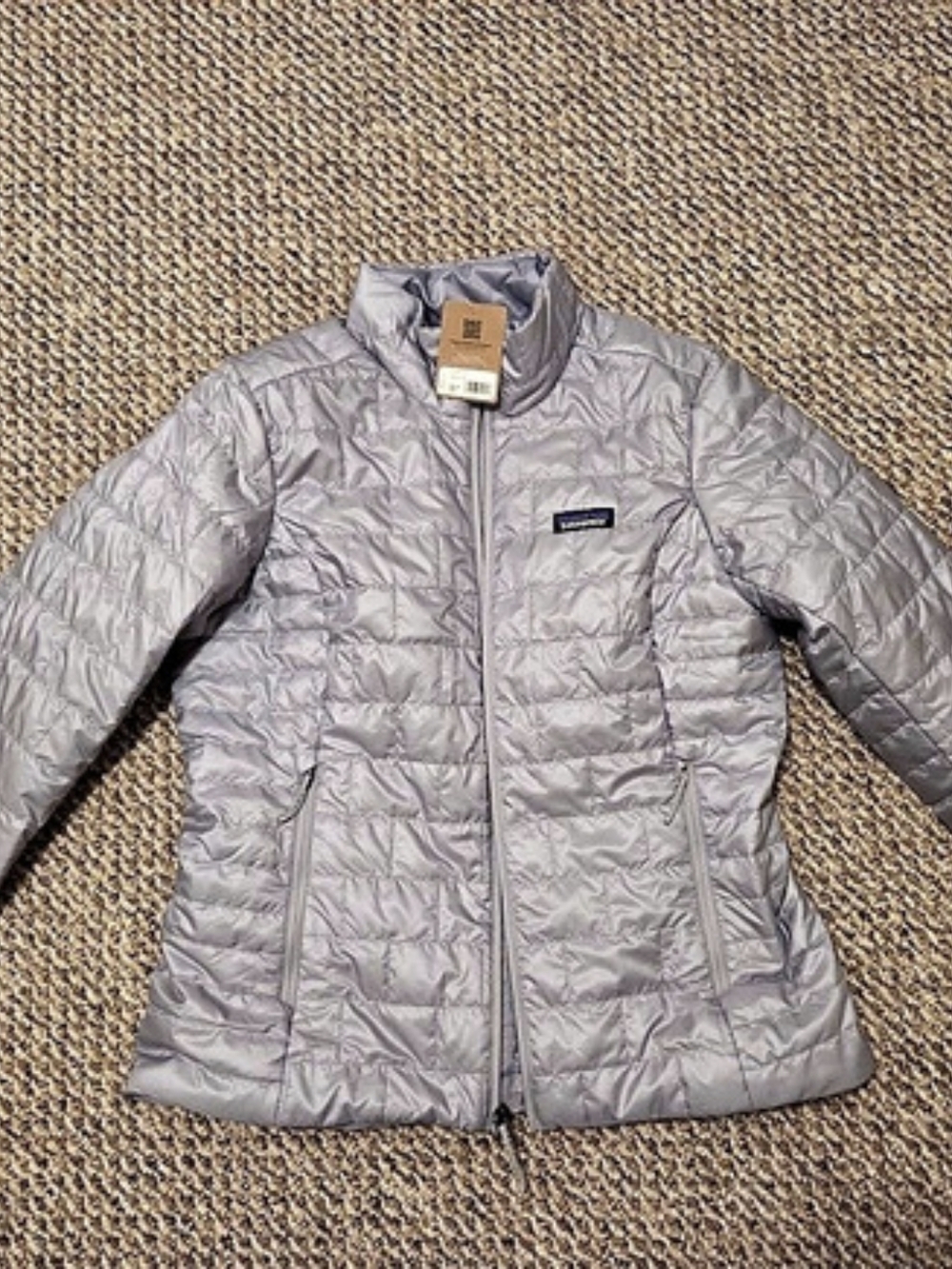 New Patagonia Women Large Nano Puff Jacket Quilted Light Purple